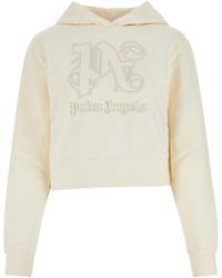 Palm Angels - Logo-embroidered Hooded Cotton Sweatshirt - Lyst