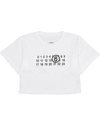 MM6 by Maison Martin Margiela - T Shirts En Polos Wit - Lyst