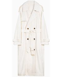 Burberry - Silk Double Breasted Trench Coat - Lyst
