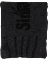 Simone Rocha - Schwarzer Woll-Logoschal Merino - Lyst