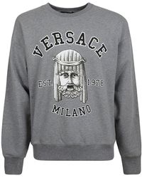 Versace - Cotton Crewneck Sweatshirt - Lyst