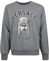 Versace - Cotton Crewneck Sweatshirt - Lyst