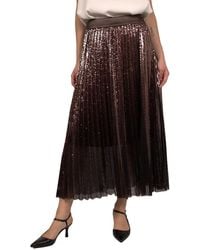 Peserico - Crepe Midi Skirt - Lyst