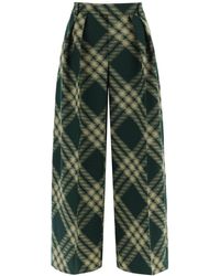 Burberry - Check Palazzo Pants - Lyst