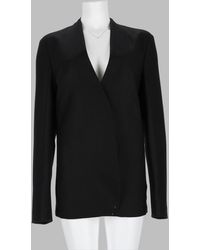 Maison Margiela - Collarless Wool Wrap Blazer - Lyst
