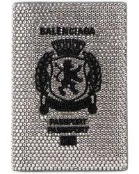 Balenciaga - Embellished Leather Passport Holder - Lyst