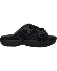 Bottega Veneta - Webbing-Trimmed Rubber Sandals - Lyst