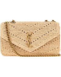 Saint Laurent - Raffia Small Loulou Shoulder Bag - Lyst