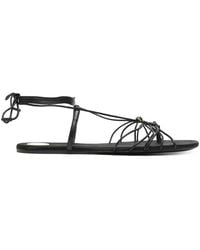 Saint Laurent - Babylone Satin Sandals - Lyst