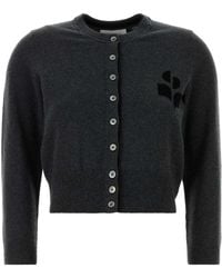 Isabel Marant - Charcoal Cotton Blend Lona Cardigan - Lyst