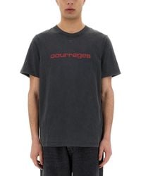Courreges - Courres Logo Print T -shirt - Lyst