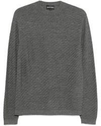 Emporio Armani - Wool Crewneck Sweater - Lyst