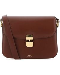 A.P.C. - Bordeaux Leather Grace Crossbody Bag - Lyst