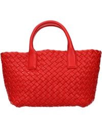 Bottega Veneta - Mini Cabat Handbags Leather/ Stone - Lyst