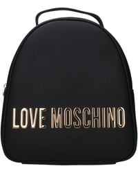 Love Moschino - Zaini E Marsupi Eco-Friendly Donna Poliuretano Nero - Lyst