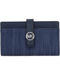 Michael Kors - Greenwich Wallet Fabric/Denim - Lyst