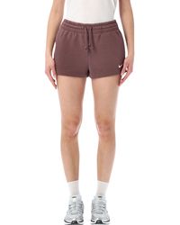 Nike - Elastic Waist Fleece Shorts - Lyst