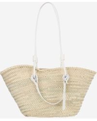Filippo Catarzi 1910 - Straw Bag With Logo - Lyst