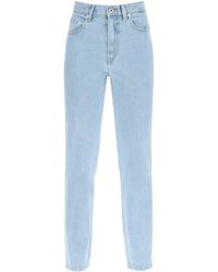 KENZO - Jeans blanqueados con pierna recta - Lyst