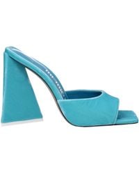 The Attico - Light Blue Velvet Sandal - Lyst