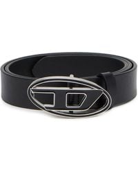 DIESEL - Logo-buckle Leather Belt - Lyst