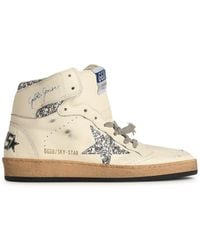 Golden Goose - 'sky Star' White Lear Sneakers - Lyst