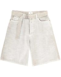 Haikure - Belted Denim Shorts - Lyst