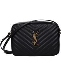 Saint Laurent - Borse A Tracolla Lou Donna Pelle Nero - Lyst