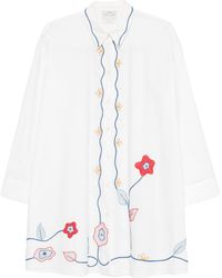 forte_forte - Geborduurd Katoenen Overhemd - Lyst