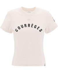 Courreges - Courreves "Ac Straight T -Shirt mit Druck - Lyst