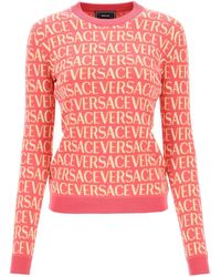 Versace - ' Allover' Crew Neck -Pullover - Lyst