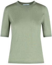 Max Mara - 'gerico' Green Virgin Wool Sweater - Lyst