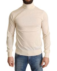 Blue Dolce & Gabbana Wool Turtleneck in Lead for Men Mens Clothing Sweaters and knitwear Turtlenecks