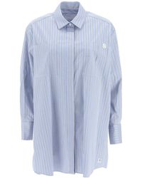 Sacai - Acai Striped Cotton Poplin Shirt - Lyst