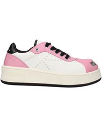KENZO - Zapatillas de para mujeres cuero blanco/rosa - Lyst