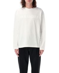 Jil Sander - Oversized Porcelain Cotton T-Shirt - Lyst