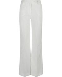 True Royal - Linen Flared Trousers - Lyst