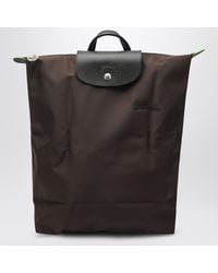 Longchamp - Mocha Coloured M Le Pliage Backpack - Lyst