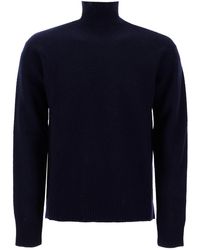 Jil Sander - High Neck Wool Pullover Sweater - Lyst