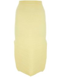 Bottega Veneta - Stretch Cotton Blend Skirt - Lyst