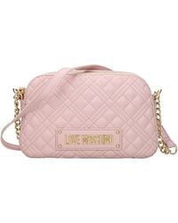 Love Moschino - Borse A Tracolla Donna Poliuretano Rosa/Rosa Cipria - Lyst