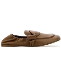 Loewe - Leather Toggle Loafers - Lyst