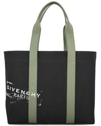 Givenchy - Cotton Tote Bag With Logo - Lyst