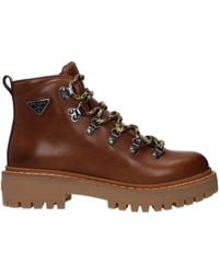 Prada - Stivaletti Donna Pelle Marrone/Cognac - Lyst