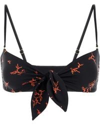 Fendi - Printed Stretch Nylon Bikini Top - Lyst