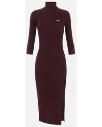 Elisabetta Franchi - Strickkleid mit Tasche - Lyst