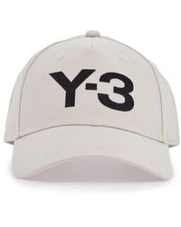 Y-3 - Cappello Cotone Logo Grande Visiera Curvata-Uomo - Lyst