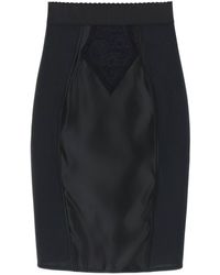 Dolce & Gabbana - "Mini Satin And Powernet Skirt" - Lyst