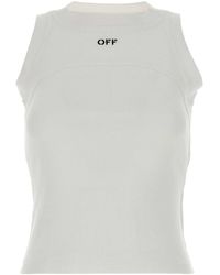 Off-White c/o Virgil Abloh - Off Stretch Cotton Tank Top - Lyst