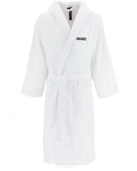DSquared² - Dsquared Bathrobe With Logo - Lyst